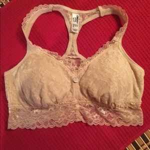 🌱 DKNY Nude Bralette • Women’s Size M • Lace